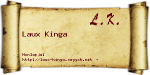 Laux Kinga névjegykártya
