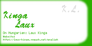 kinga laux business card